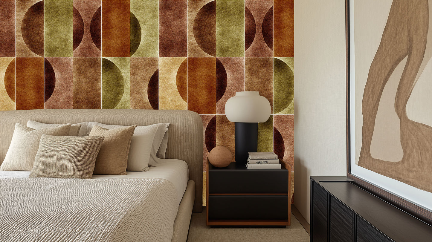 Retro Earth-Tone Geometric