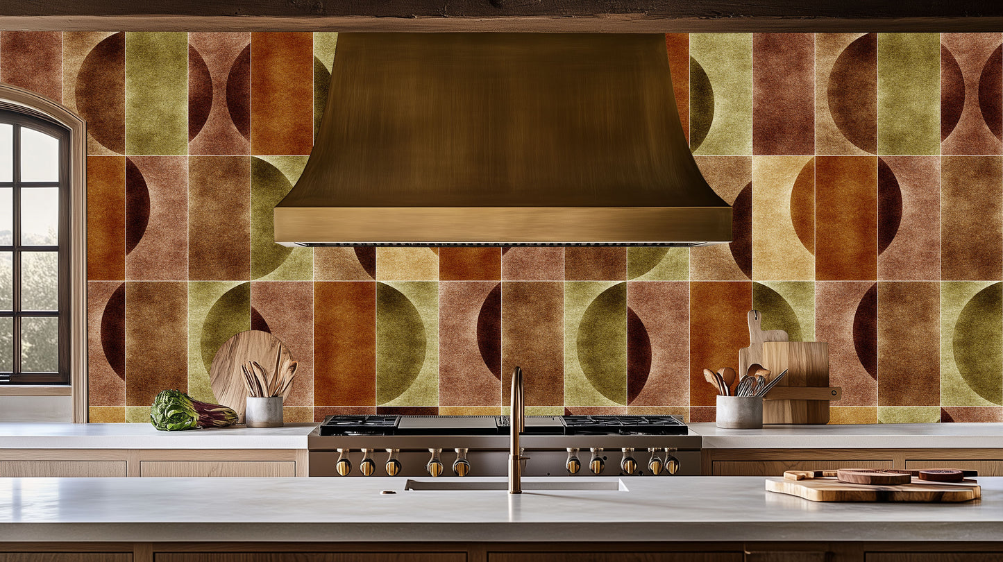 Retro Earth-Tone Geometric
