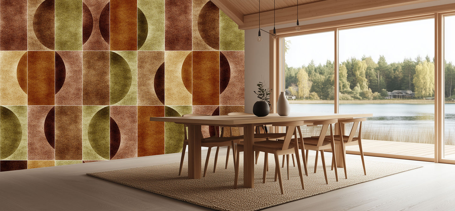 Retro Earth-Tone Geometric