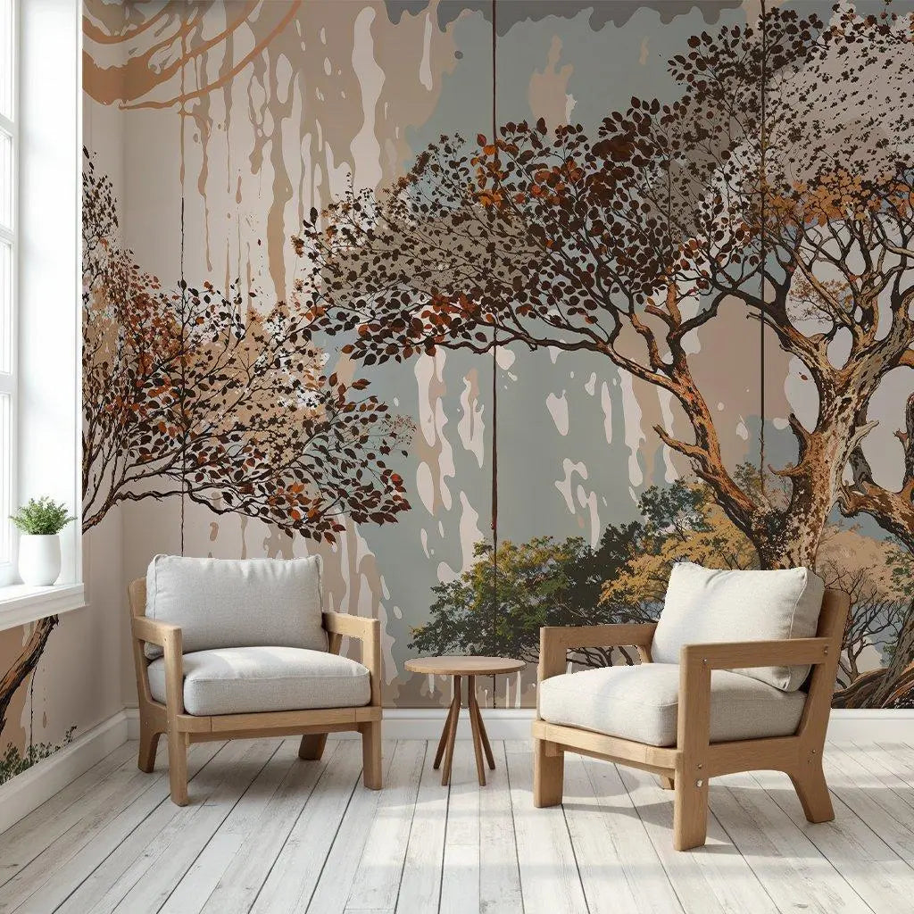 Hand-Drawn Tree wall mural - XWALLX