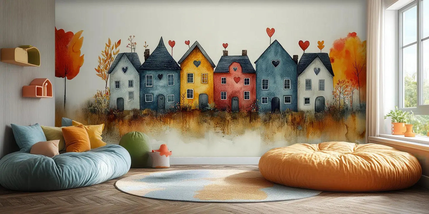 Heart Themed wallpaper mural - XWALLX