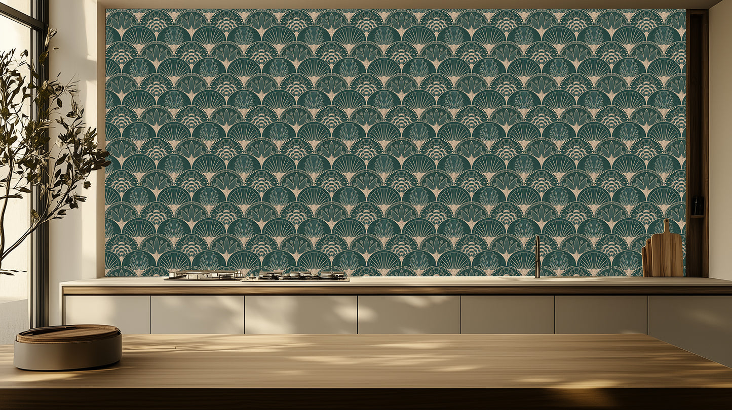 Art Deco Fan Pattern wall art - XWALLX