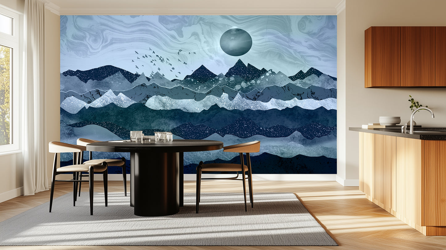Lunar Peakscape Serenity wall art - XWALLX