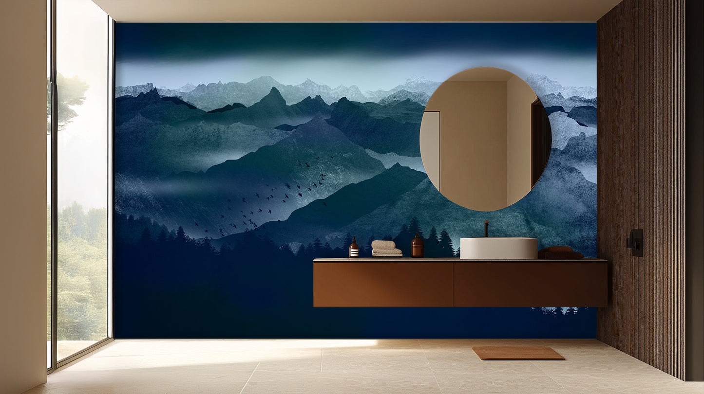 Soaring Birds Mountain wall mural - XWALLX