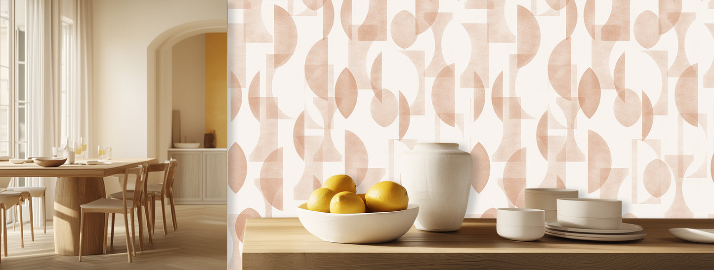 Abstract Geometric Wall Mural for Modern Bedrooms wall art - XWALLX