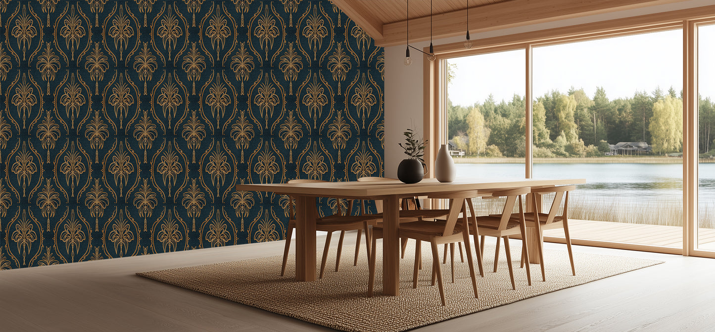 Luxurious Gold-Foliated Design wallpaper mural - XWALLX