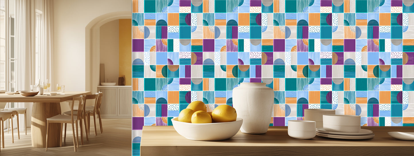 Playful Geometric Patterns wall art - XWALLX