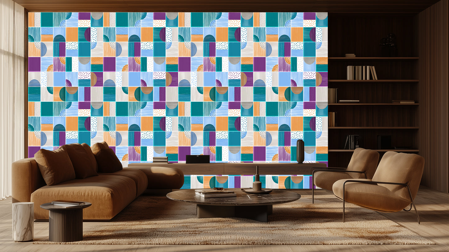 Playful Geometric Patterns wall decor - XWALLX