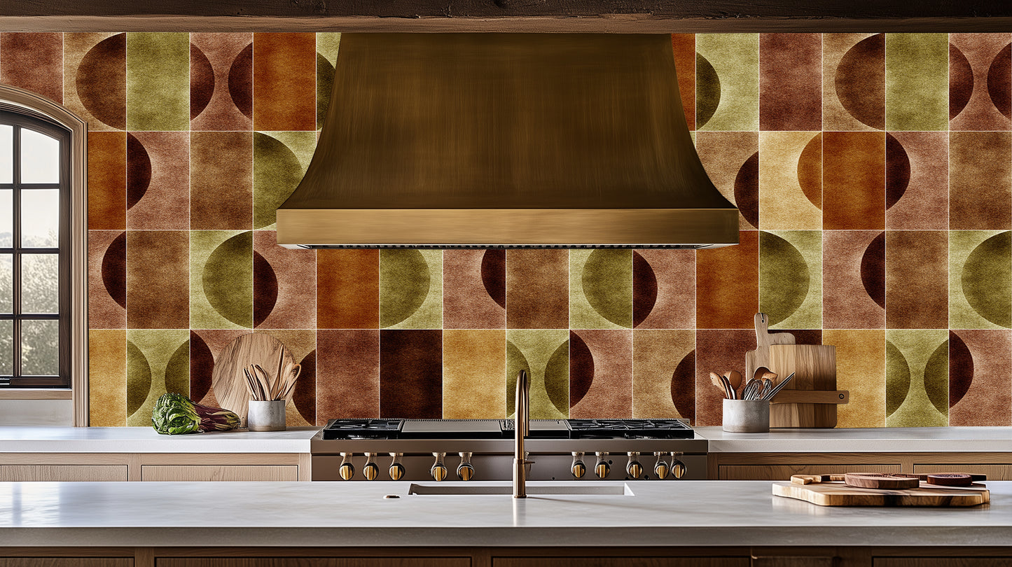 Geometric Earth Arcs wall art - XWALLX