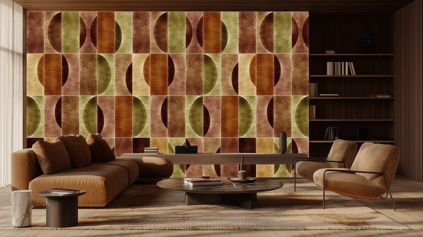 Geometric Earth Arcs wall decor - XWALLX