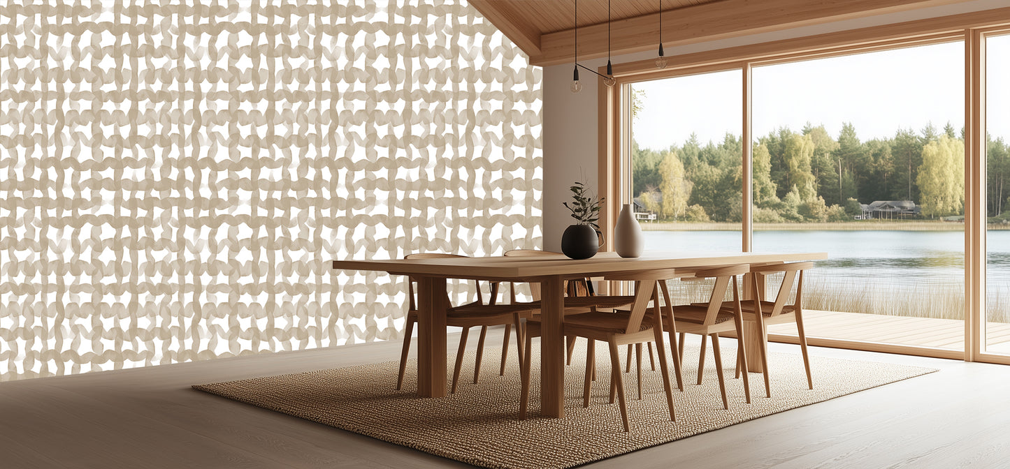 Interlocking Organic Waves wallpaper mural - XWALLX