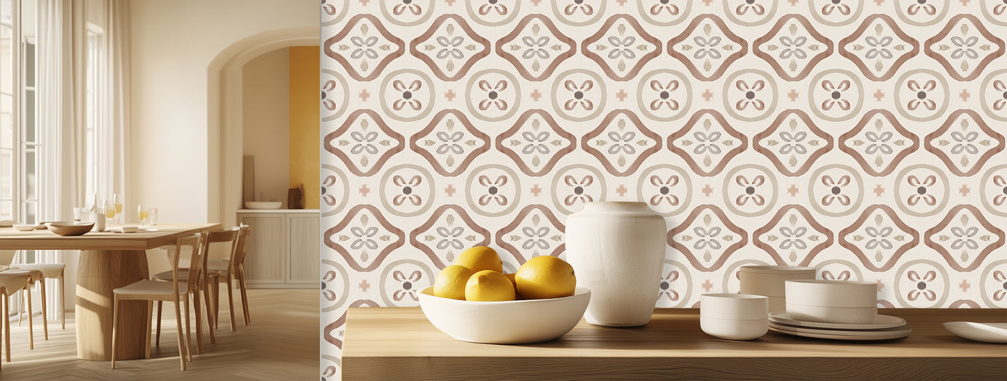 Earthy Floral Pattern wallpaper - XWALLX