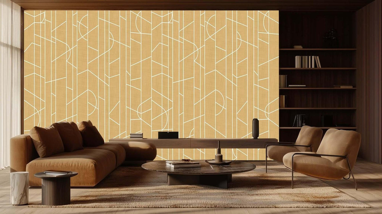 Geometric Forest Wall Mural for Modern Interiors wall decor - XWALLX