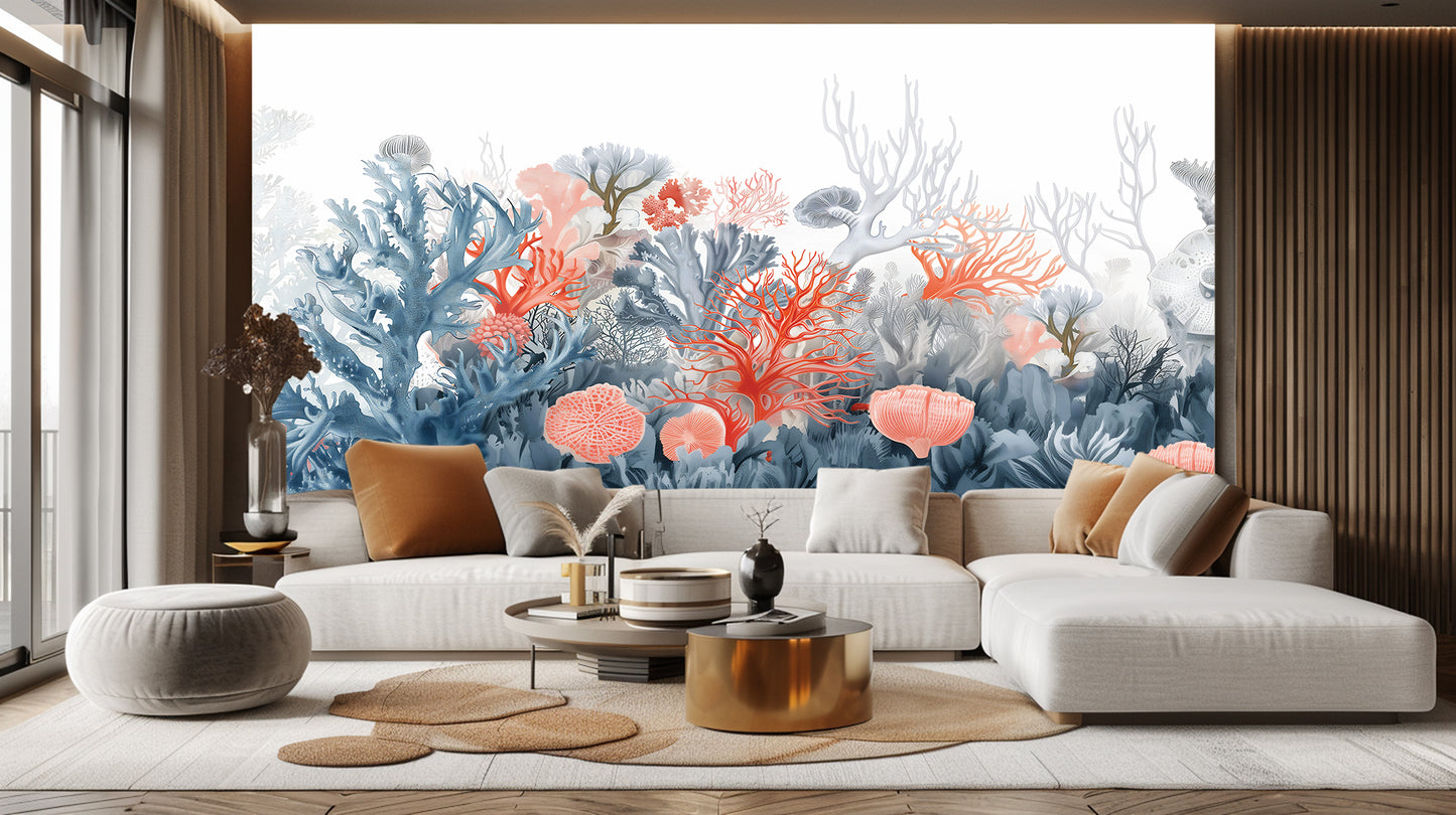 Vibrant Coral Reef wall decor - XWALLX