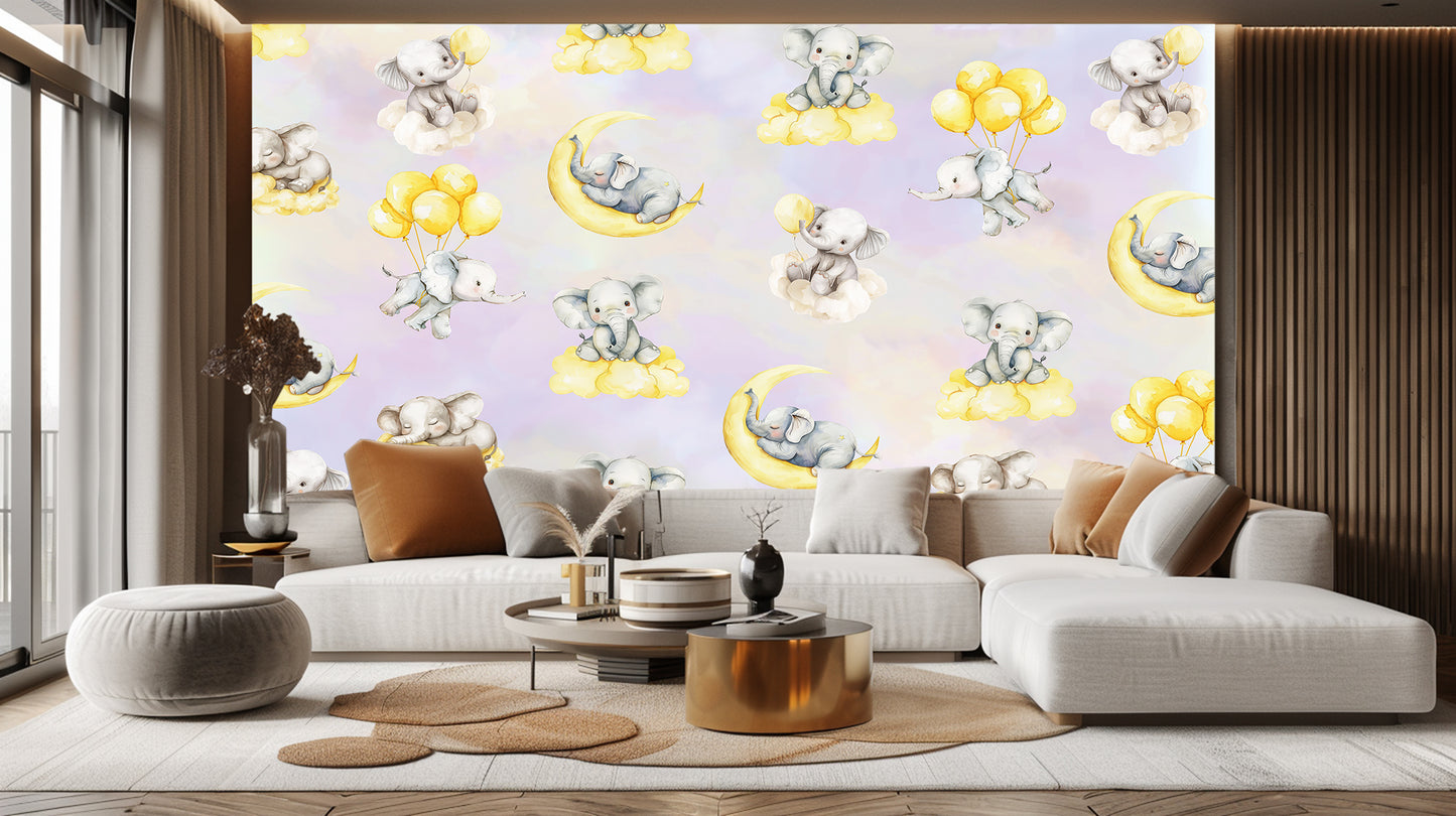 Whimsical Elephant Dreams wall decor - XWALLX