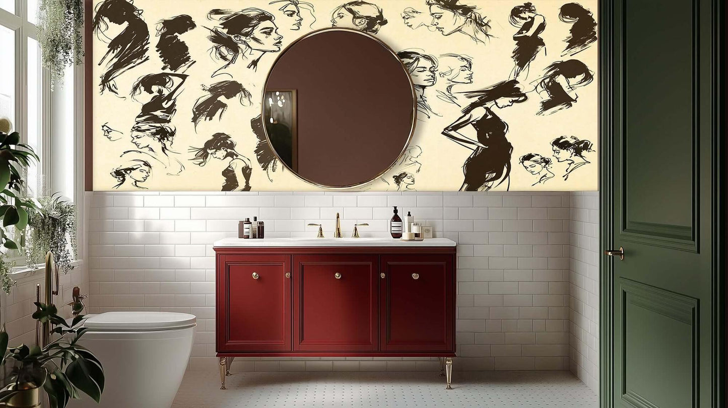 Graceful Silhouettes Sketch wall art - XWALLX
