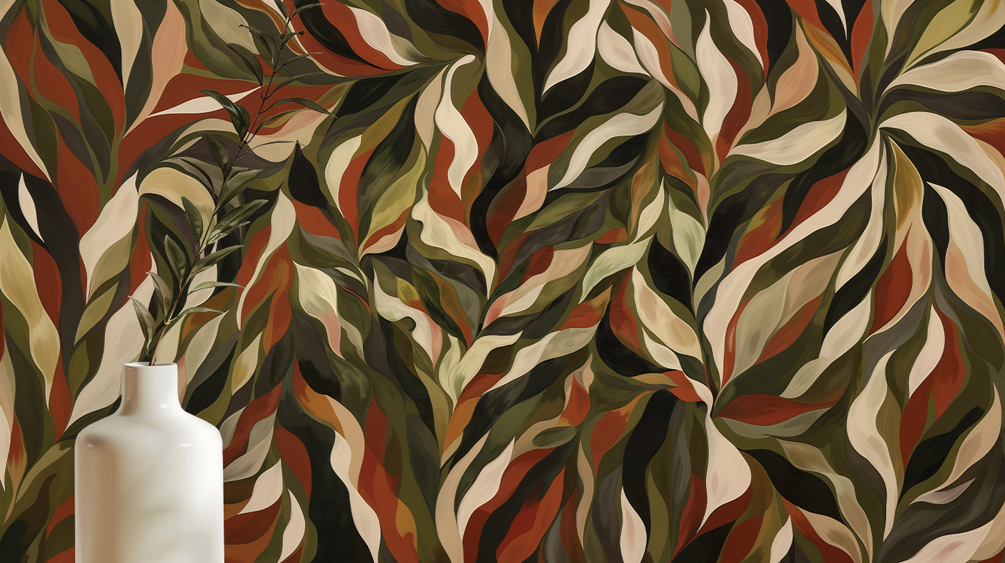 Lush Leafy Abstract wall art - XWALLX