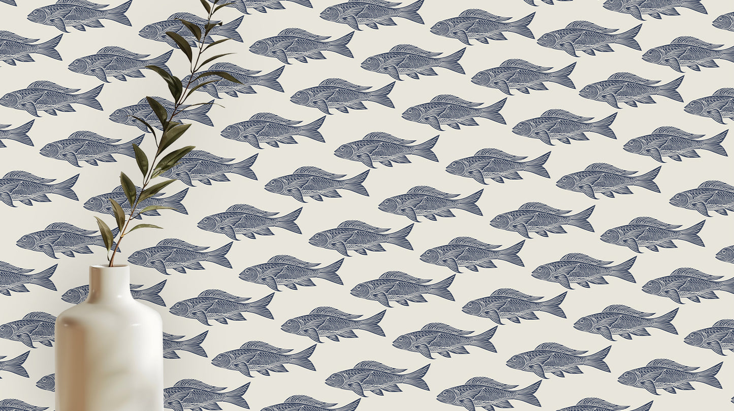 Graceful Fish Pattern wallpaper - XWALLX