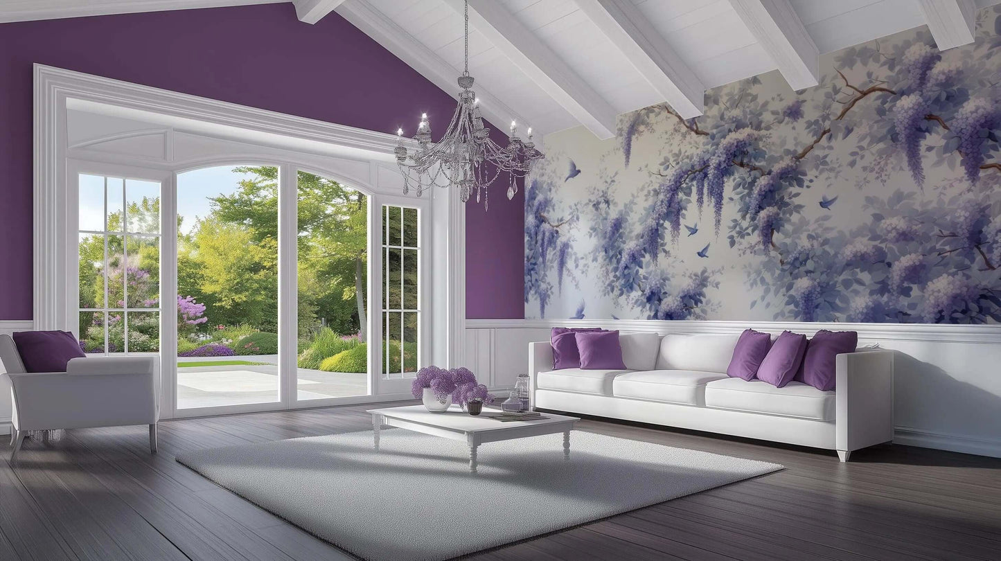 Purple Wisteria wall art - XWALLX