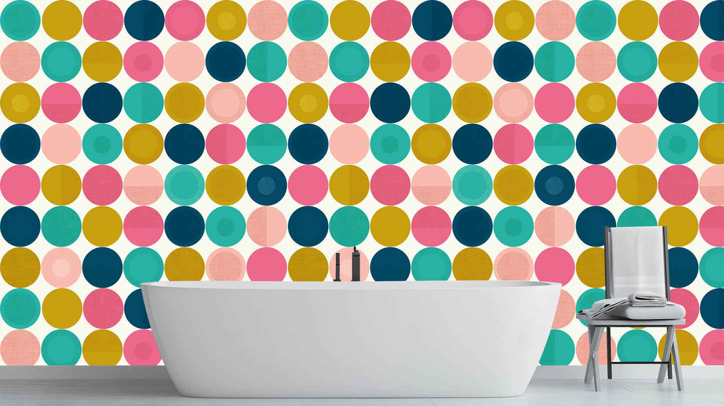 Vibrant Circular Patterns wall mural - XWALLX