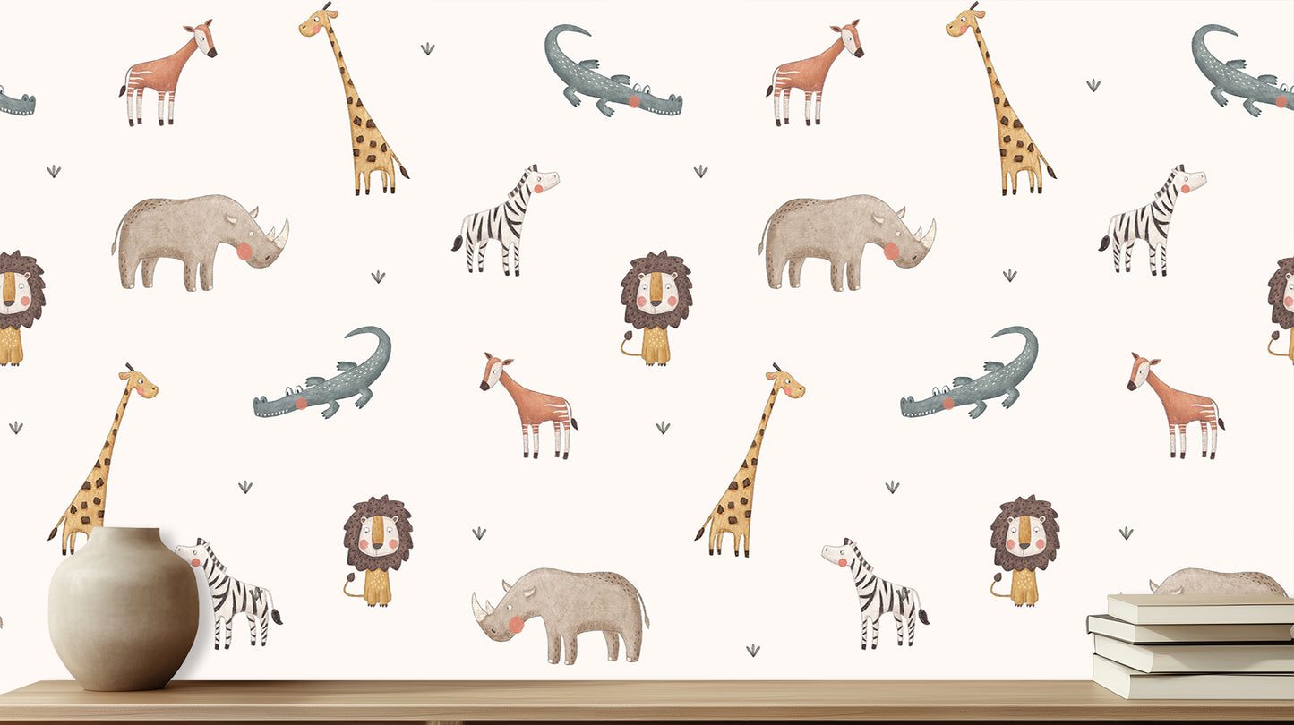 Whimsical Safari Animals wall art - XWALLX