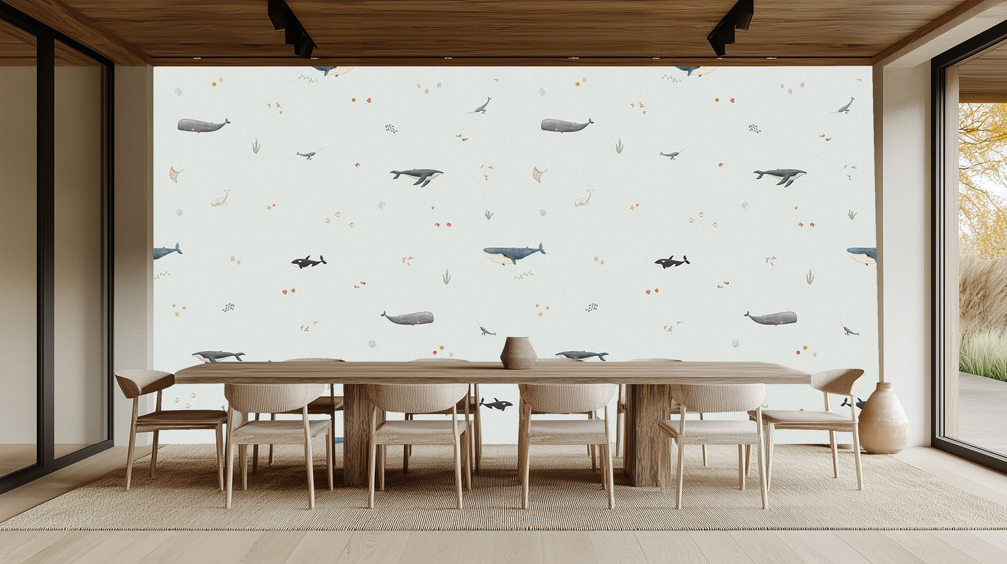 Playful Ocean Creatures wallpaper - XWALLX