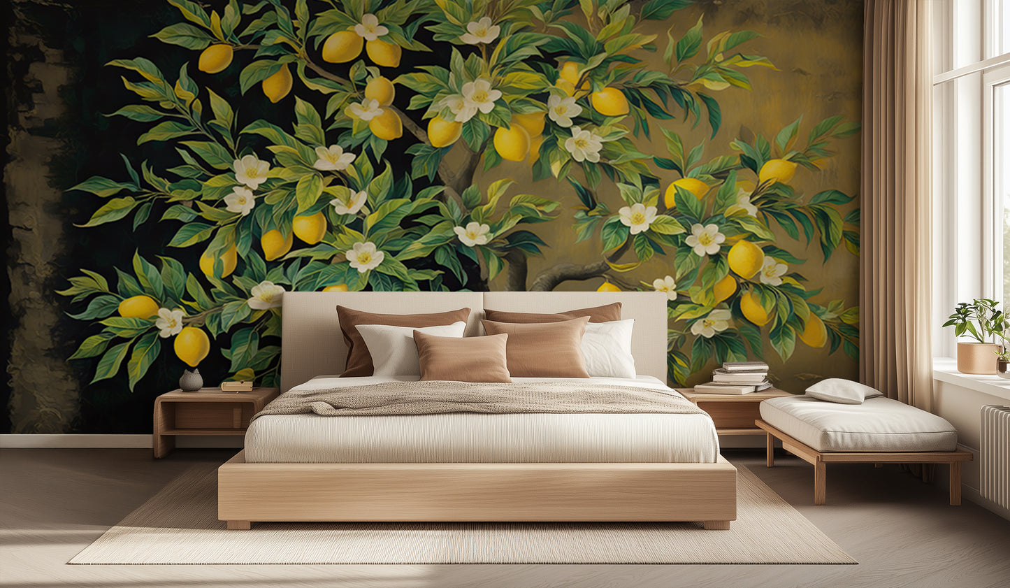 Vibrant Lemon Grove wall decor - XWALLX