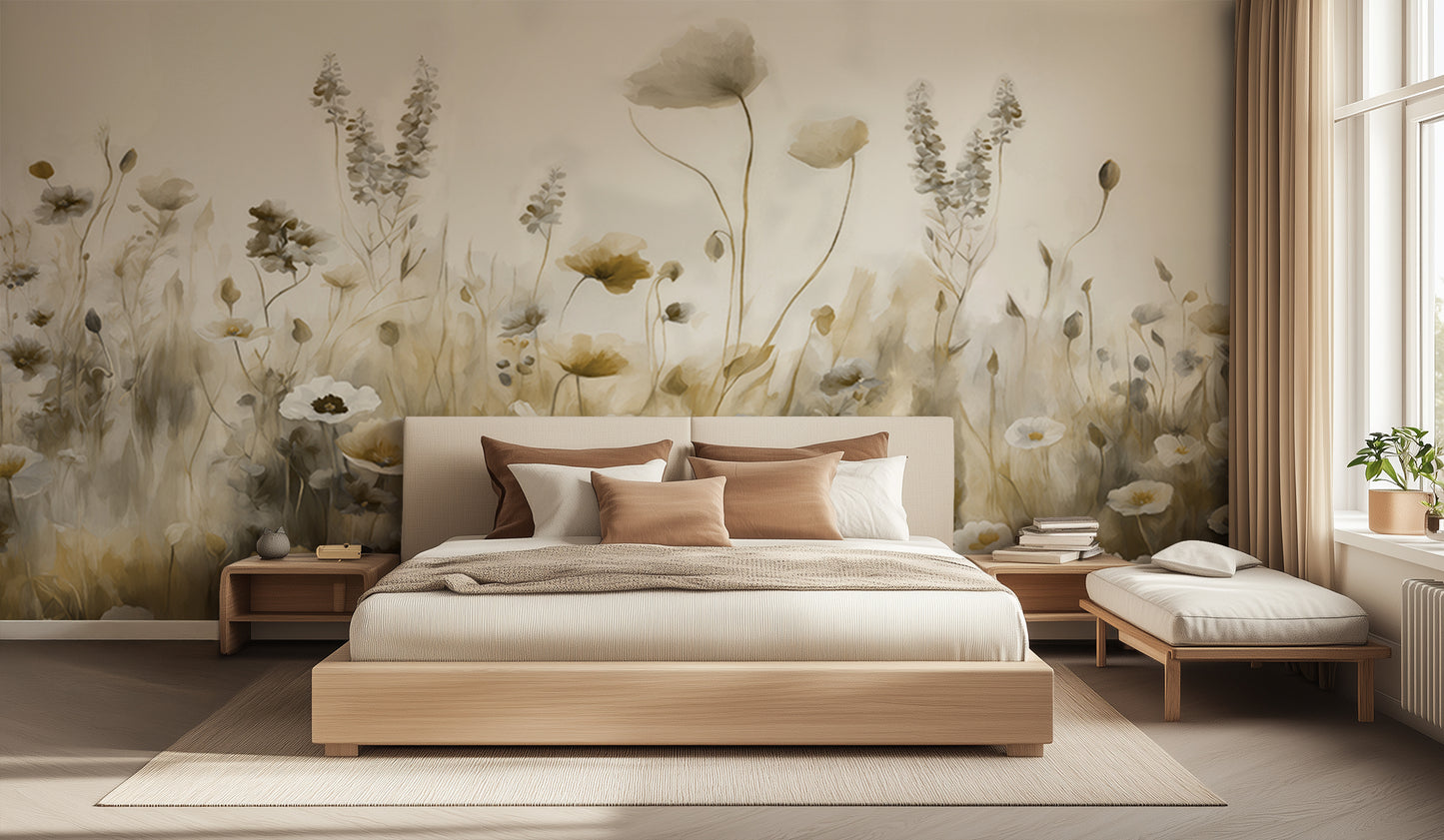 Whimsical Floral Meadow wall decor - XWALLX