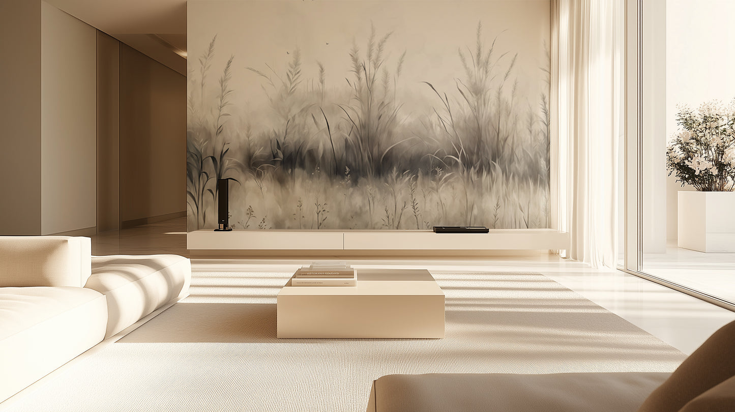 Serene Meadow Wall Mural for Modern Bathrooms wall decor - XWALLX