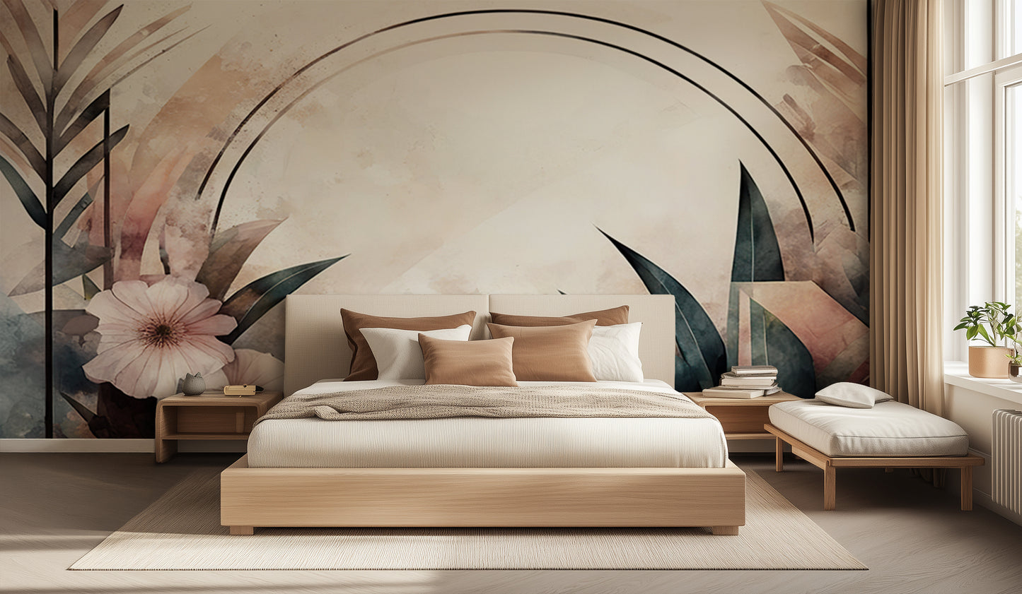 Serene Floral Elements wallpaper - XWALLX