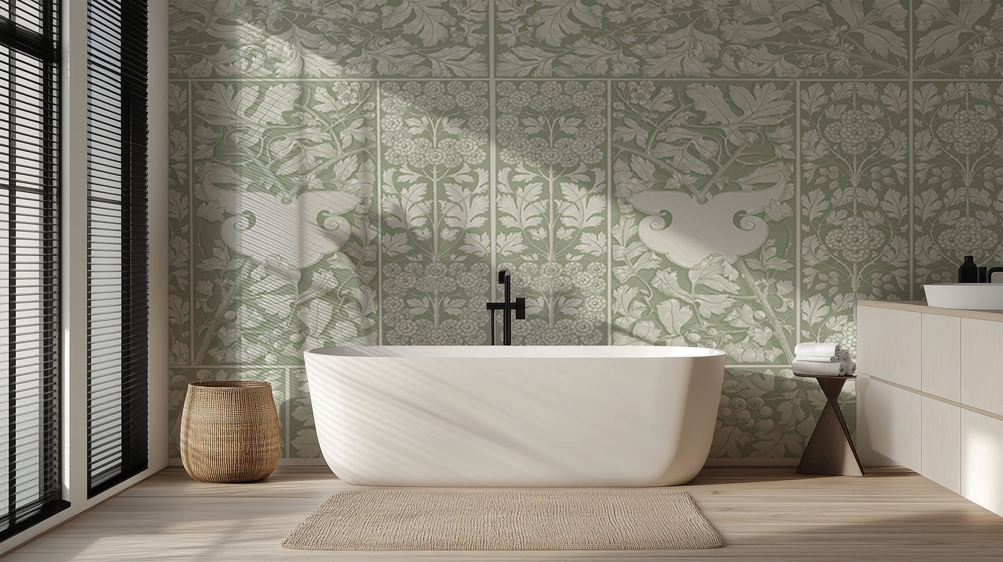 Serene Floral Pattern wall mural - XWALLX