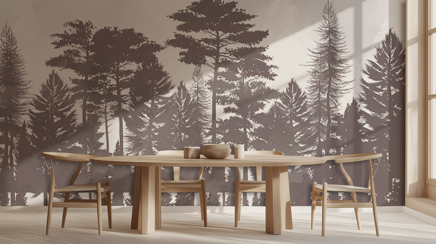 Silhouette Forest wall mural - XWALLX