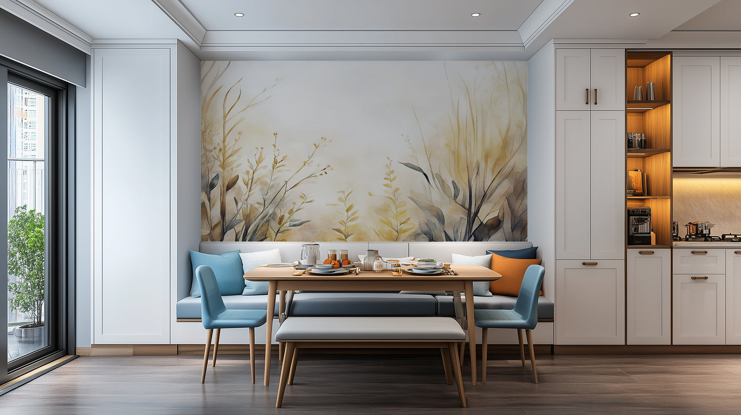 Serene Floral Escape wall mural Mural wallpaper mural - XWALLX