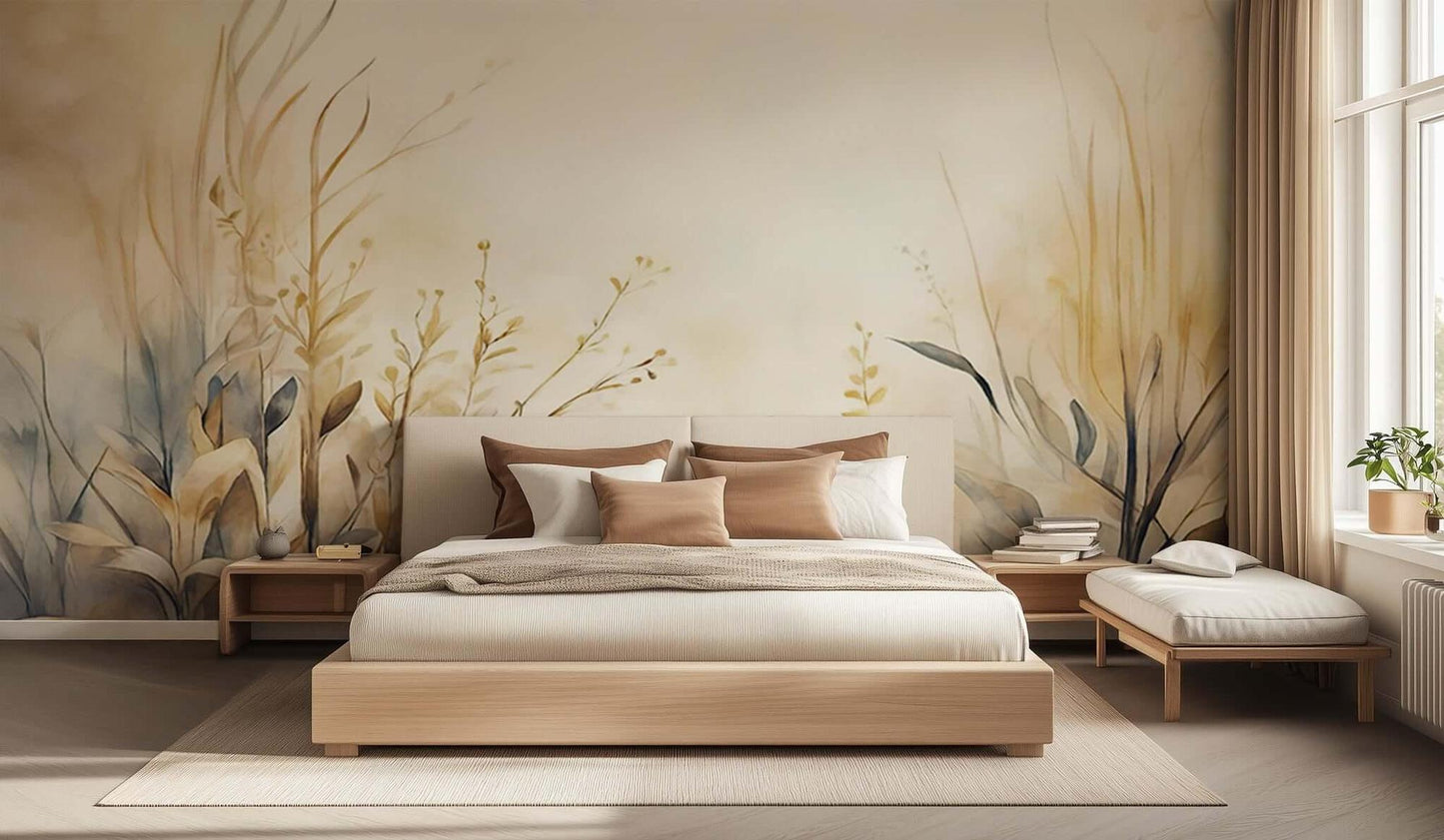 Serene Floral Escape wall mural Mural wall decor - XWALLX