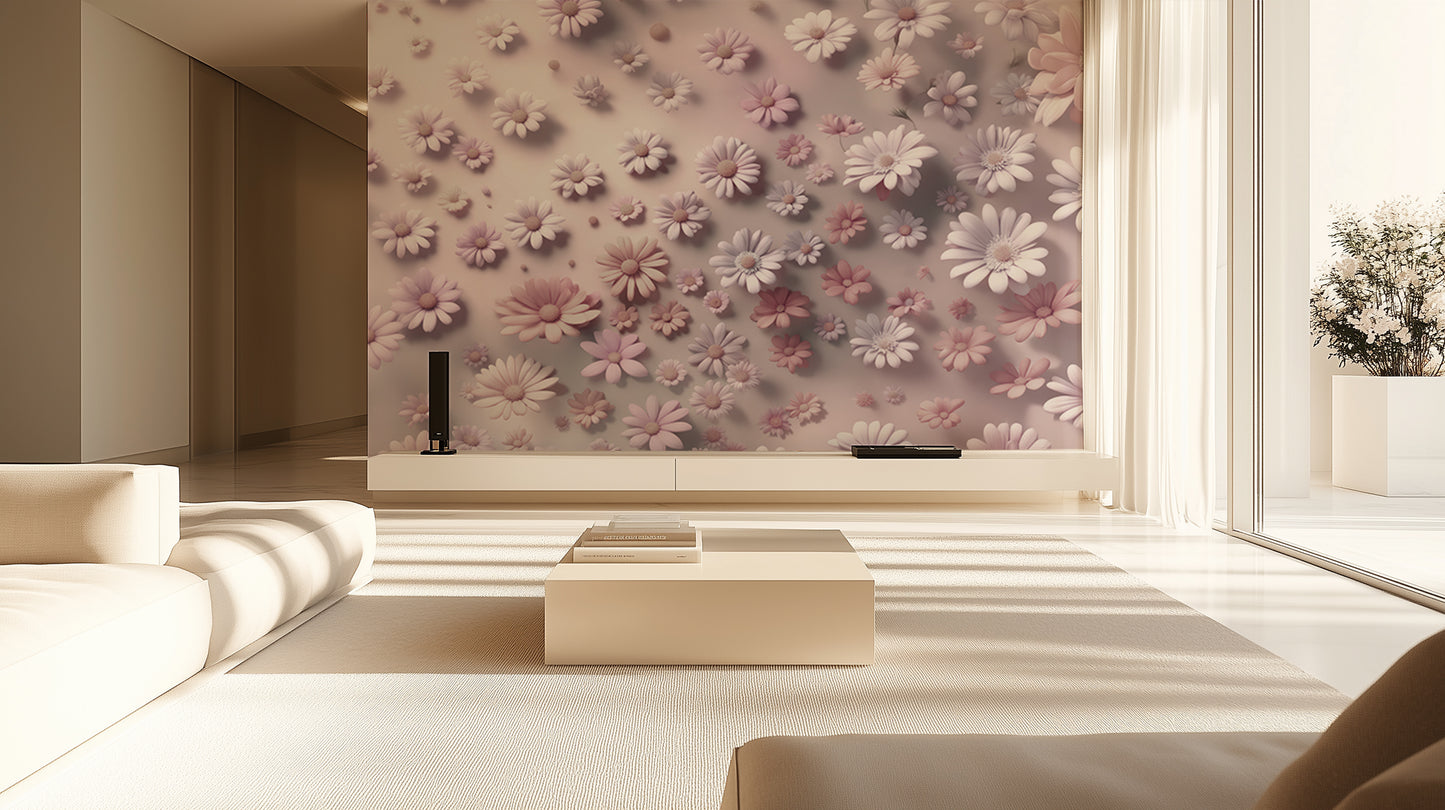 Embossed Daisy Garden wallpaper - XWALLX