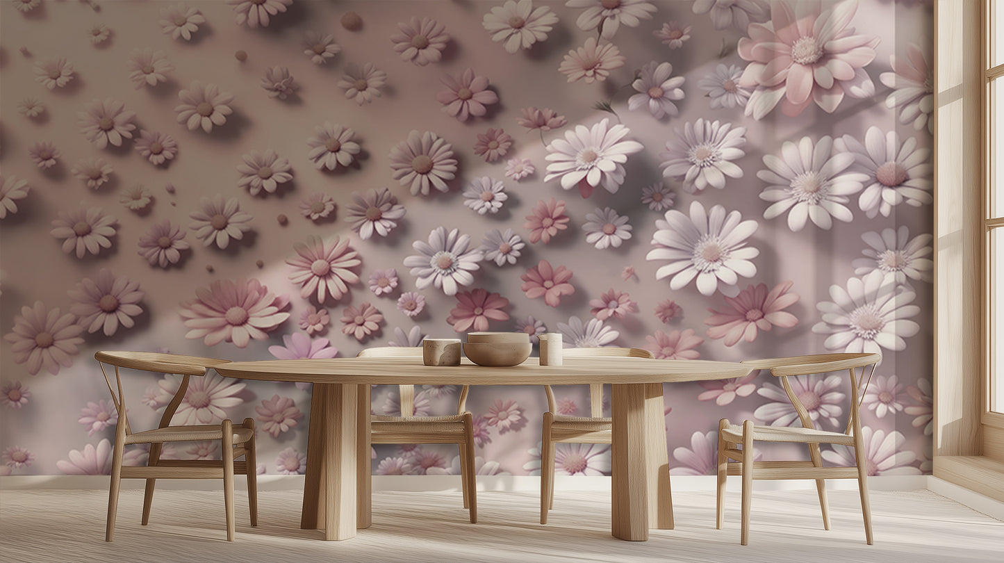 Embossed Daisy Garden wall art - XWALLX