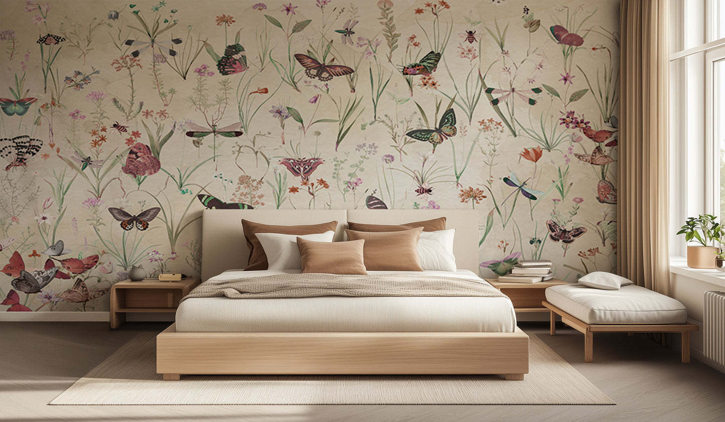 Butterfly Garden Botanical wall decor - XWALLX