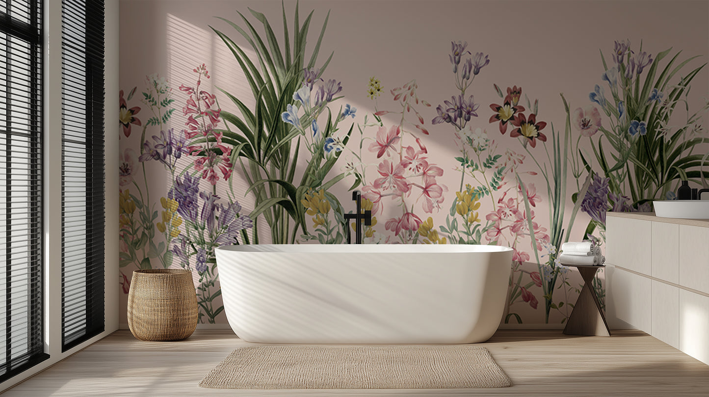 Vibrant Floral Garden wall mural - XWALLX