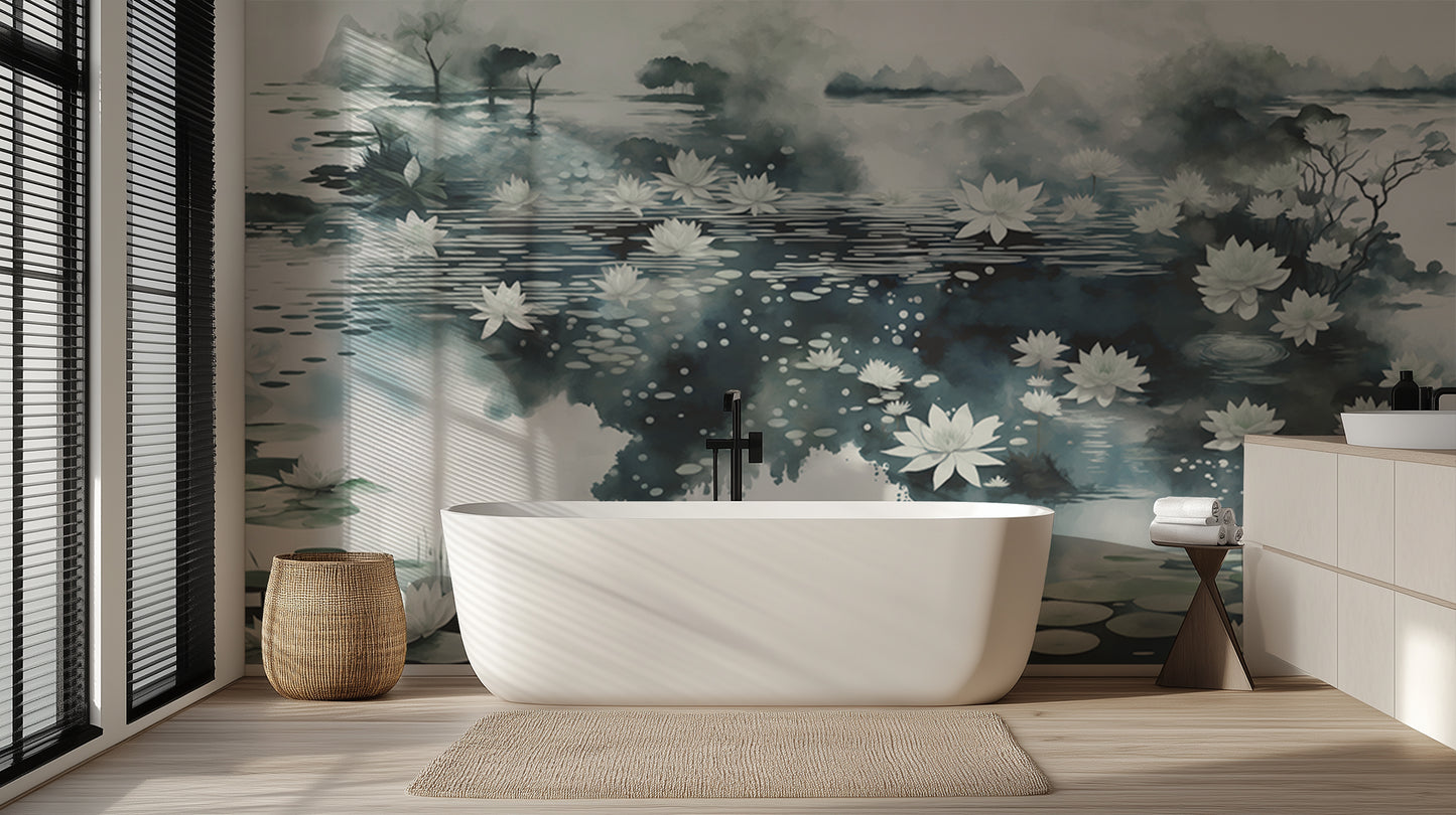 Serene Water Lilies wall mural - XWALLX