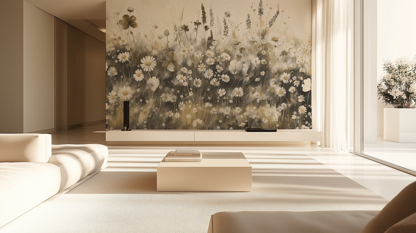 Serene Floral Meadow wall decor - XWALLX