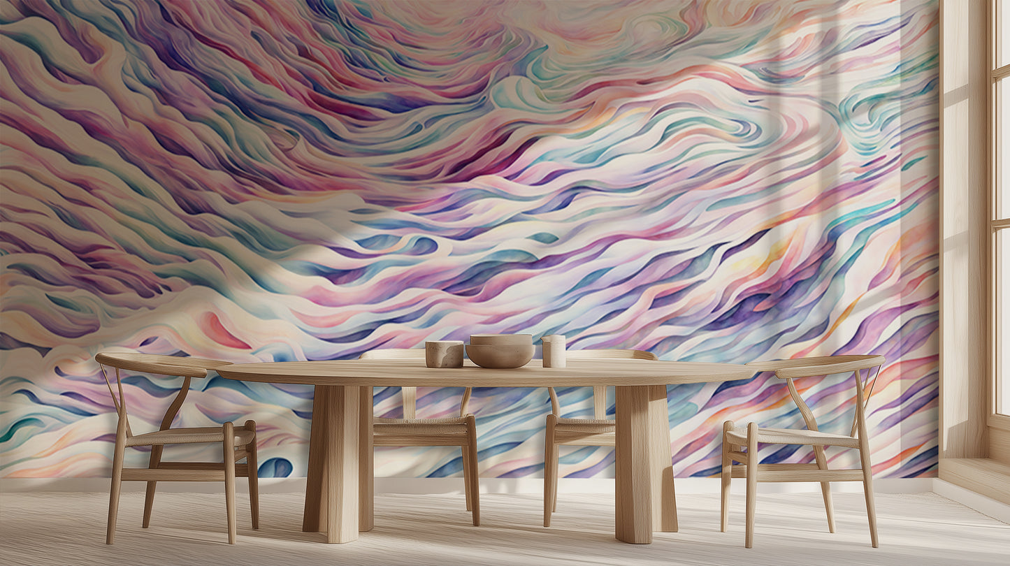 Whimsical Wave Motion wallpaper mural - XWALLX