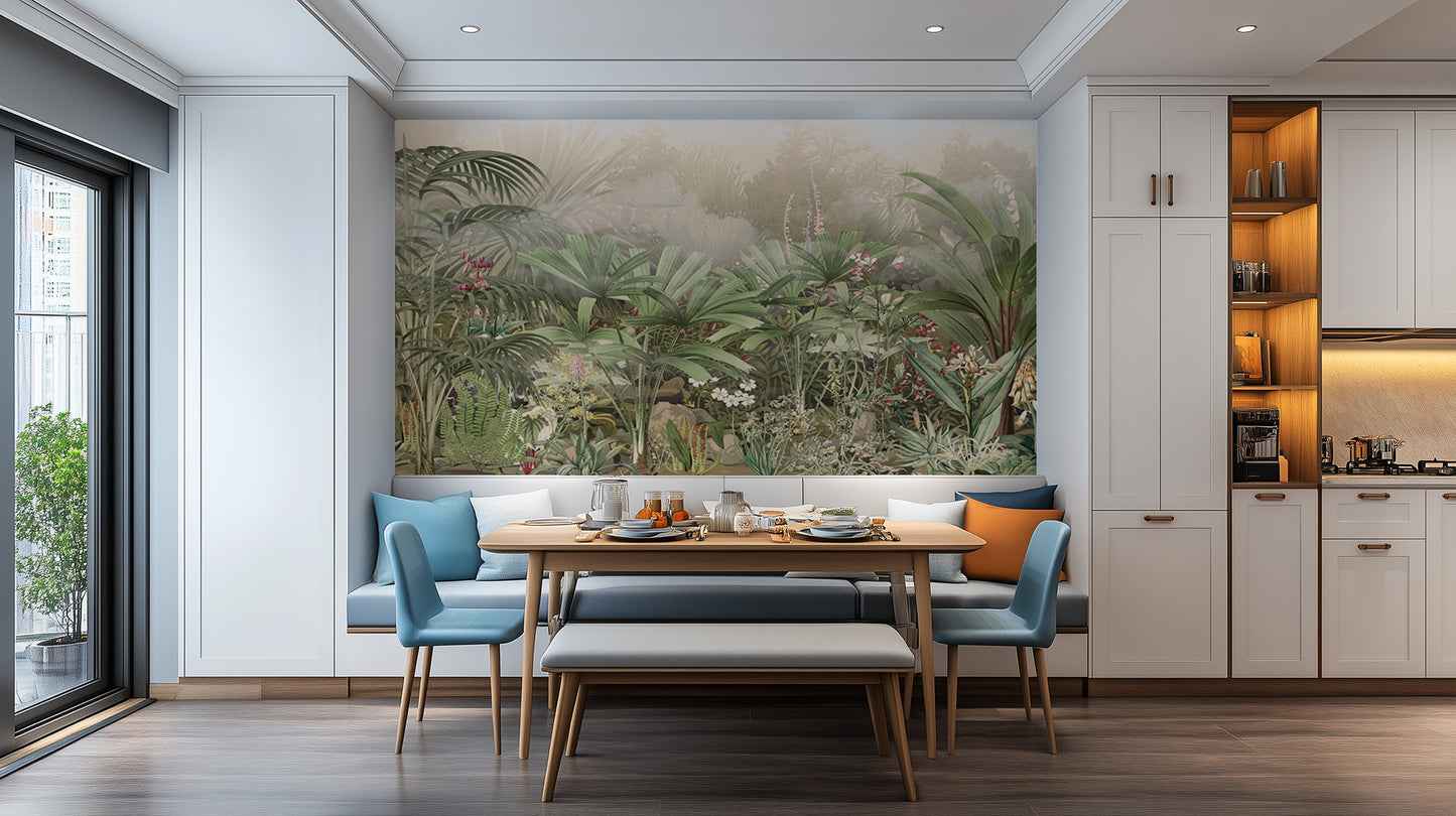 Lush Tropical Oasis wall mural - XWALLX