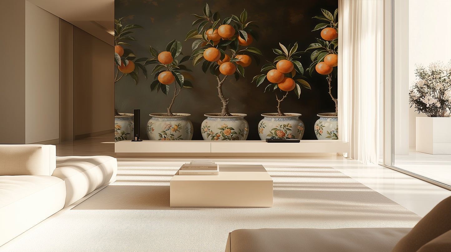 Vibrant Orange Trees wallpaper - XWALLX