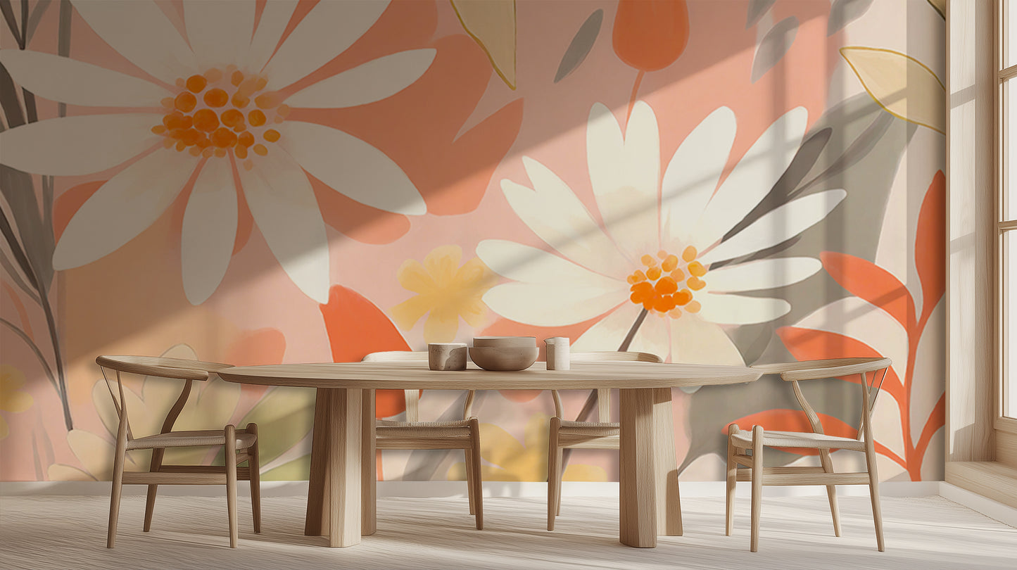 Soft Bloom Abstract Floral wall art - XWALLX