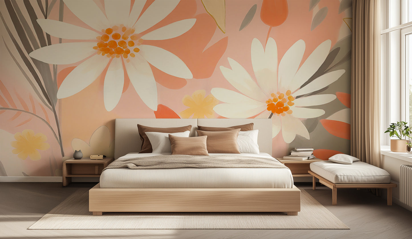 Soft Bloom Abstract Floral wall decor - XWALLX