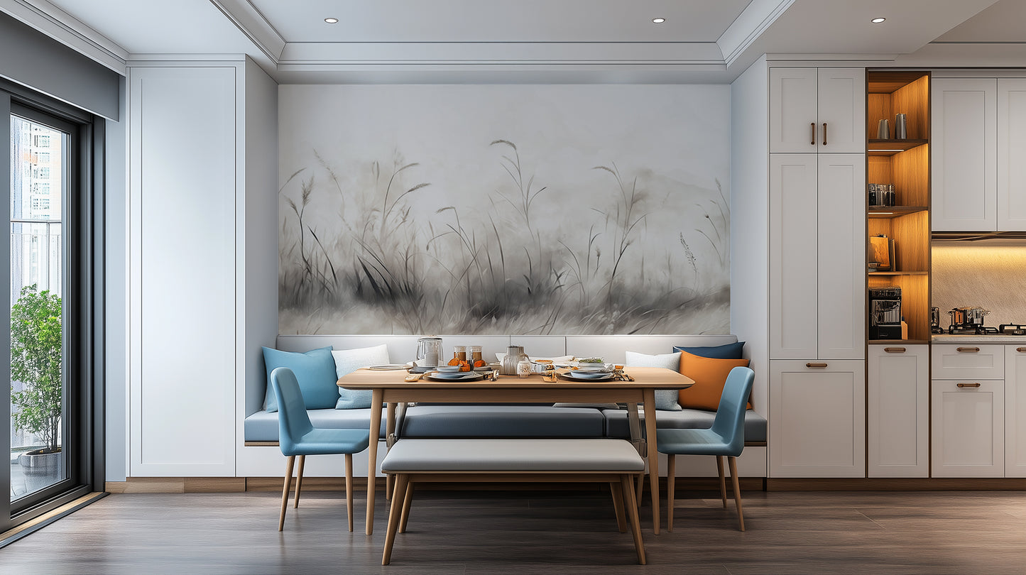 Misty Reeds Artistic wall mural - XWALLX