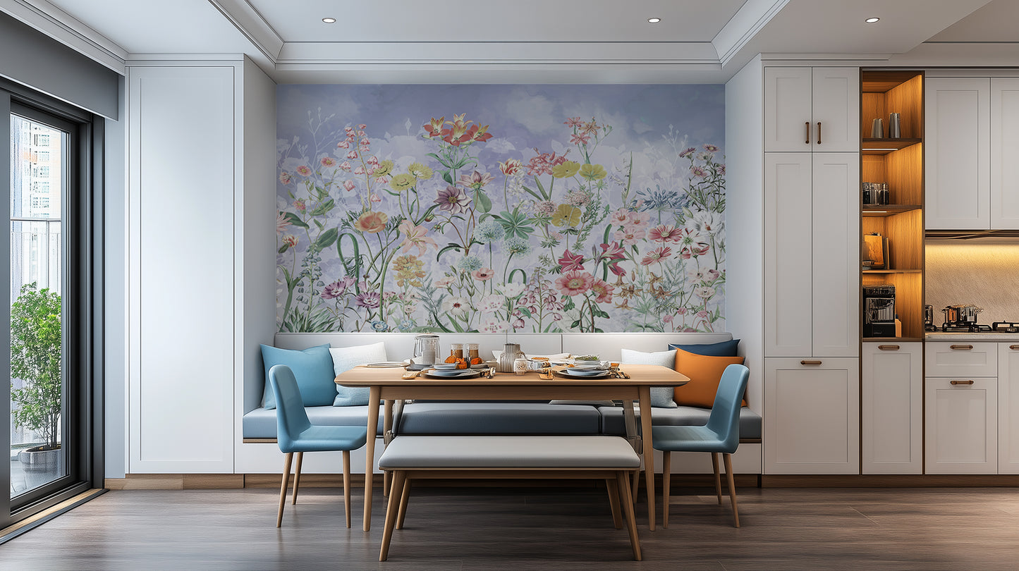 Wildflower Meadow Botanical wall mural - XWALLX