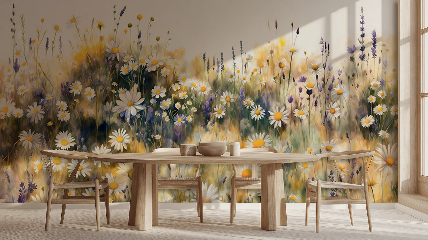 Sunny Daisy Meadow wall art - XWALLX