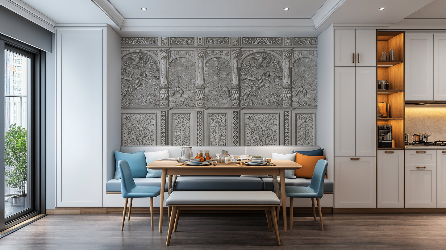 Ornate Carved Panels wall mural - XWALLX