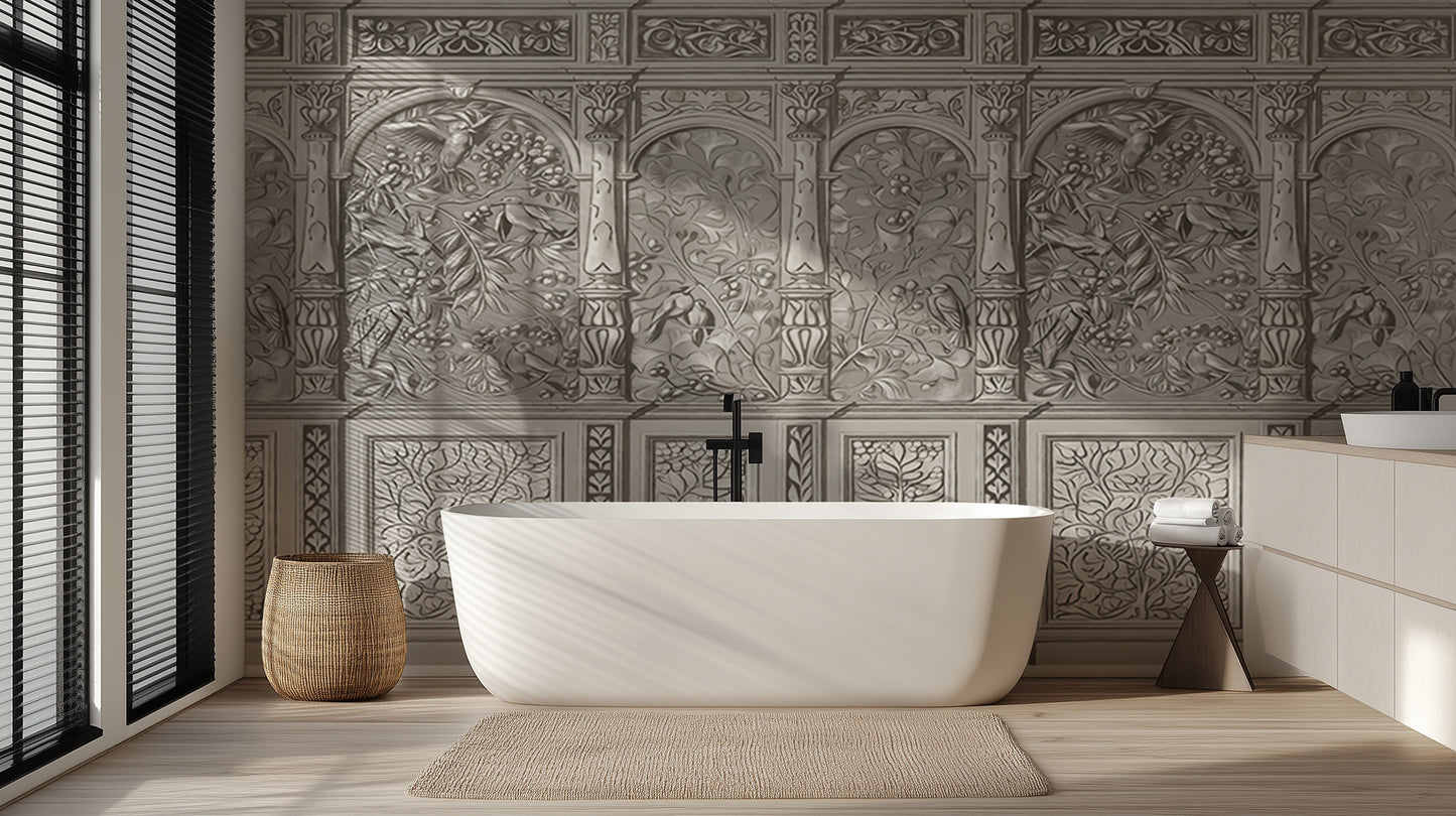 Ornate Carved Panels wallpaper mural - XWALLX